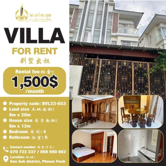 Villa for rent BVL23-053